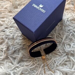 Swarovski Red and Rose Gold-toned Bracelet